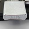 Bật Lửa Zippo Cổ Đồng Khối Mạ Chrome Phay Xước Trơn Năm 1985 Đời 5 Vạch Huyền ZC475
