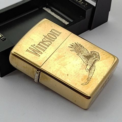 Bật Lửa Zippo Đồng Khối Bóng Khắc Ăn Mòn Chủ Đề Hiếm Gặp, Bản Chu Niên 1932 - 1992 Sản Xuất Năm 1992 ZL767