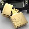 Bật Lửa Zippo Đồng Khối Phay Xước Khắc Ăn Mòn Chủ Đề Tàu Chiến Hiếm Gặp, Bản Chu Niên 1932 - 1991 Sản Xuất Năm 1991 ZL761