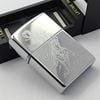 Bật Lửa Zippo Đồng Khối Mạ Chrome Bóng Khắc Ăn Mòn Chủ Đề Cowboy Hiếm Gặp, Sản Xuất Năm 1996 Đời XII La Mã ZL762
