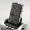 Bật Lửa Zippo Đồng Khối Mạ Chrome Khắc Ăn Mòn Chủ Đề Venetian Bản Slim Hiếm Gặp, Sản Xuất Năm 1995 Đời XI La Mã ZL772