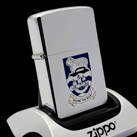 Bật Lửa Zippo Cổ Đồng Khối Mạ Chrome Phay Xước Chủ Đề Ăn Mòn Phủ Sơn Hiếm Gặp Năm 1983 Đời 7 Vạch Huyền ZC482