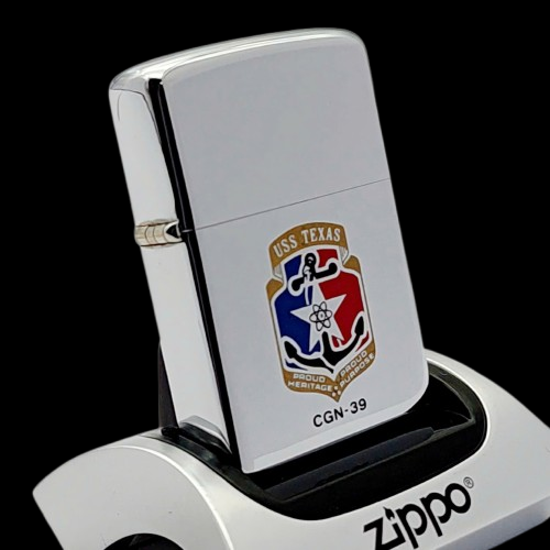 Bật Lửa Zippo Cổ Đồng Khối Mạ Chrome Bóng Chủ Đề Ăn Mòn Phủ Sơn Hiếm Gặp Năm 1975 Đời 7 Vạch Sắc ZC483