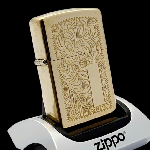 Bật Lửa Zippo Đồng Khối Venetian Hoa Văn Ý Cổ Điển Đời X La Mã Sản Xuất Năm 1994 ZL843