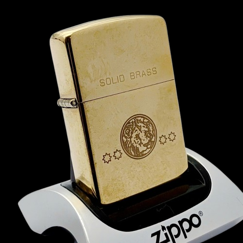 Bật Lửa Zippo Đồng Khối Bóng Khắc Ăn Mòn Chủ Đề Hiếm Gặp, Bản Chu Niên 1932 - 1990 Sản Xuất Năm 1990 ZL770