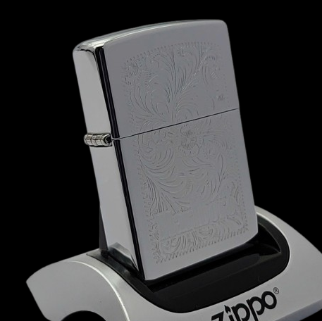 Bật Lửa Zippo Đồng Khối Mạ Chrome Venetian Marlboro Chính Hãng Bản Xuất Châu Âu Hiếm Gặp Đời XV La Mã Năm 1999 ZL768