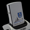 Bật Lửa Zippo Đồng Khối Mạ Chrome Phay Xước Khắc Ăn Mòn Chủ Đề Tàu Chiến Hiếm Gặp, Đời IV Sản Xuất Năm 1988 ZL764