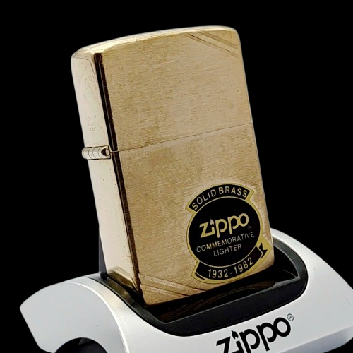 Bật Lửa Zippo Đồng Nguyên Khối Bản Chu Niên Đầu Tiên 1932 - 1982 Giá Trị Sưu Tầm Cao ZQH190