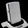 Bật Lửa Zippo Cổ Đồng Khối Mạ Chrome Phay Xước Trơn Năm 1985 Đời 5 Vạch Huyền ZC475