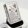 BẬT LỬA ZIPPO ARMOR VỎ DẦY CHROME BÓNG KHẮC CHA CON Ý NGHĨA 4 MẶT ZKC23