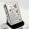 BẬT LỬA ZIPPO ARMOR VỎ DẦY CHROME BÓNG KHẮC CHA CON Ý NGHĨA 4 MẶT ZKC23