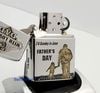 BẬT LỬA ZIPPO ARMOR VỎ DẦY CHROME BÓNG KHẮC CHA CON Ý NGHĨA 4 MẶT ZKC23