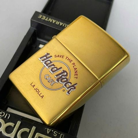 Bật Lửa Zippo Đồng Khối Chủ Đề Hard Rock Cafe Hiếm Gặp, Đời XIV La Mã Sản Xuất Năm 1998 ZL792