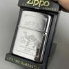Bật Lửa Zippo Đồng Khối Mạ Chrome Trắng Bóng Chủ Đề Camel Đời XI La Mã Sản Xuất Năm 1995 ZL782