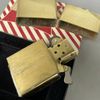 Bật Lửa Zippo Đồng Nguyên Khối Trơn Bóng Bản Vintage Chặt Góc Đầu Bằng Đời IX La Mã Sản Xuất Năm 1993 ZL789