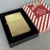 Bật Lửa Zippo Đồng Nguyên Khối Trơn Bóng Bản Vintage Chặt Góc Đầu Bằng Đời IX La Mã Sản Xuất Năm 1993 ZL789
