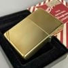 Bật Lửa Zippo Đồng Nguyên Khối Trơn Bóng Bản Vintage Chặt Góc Đầu Bằng Đời IX La Mã Sản Xuất Năm 1993 ZL789