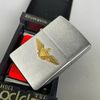 Bật Lửa Zippo Đồng Khối Mạ Chrome Trắng Phay Xước Emblem Chủ Đề Quân Sự Đời XIII La Mã Sản Xuất Năm 1997 ZL786