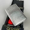 Bật Lửa Zippo Đồng Khối Mạ Chrome Trắng Phay Xước Emblem Chủ Đề Quân Sự Đời XIII La Mã Sản Xuất Năm 1997 ZL786