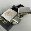 Bật Lửa Zippo Đồng Khối Mạ Chrome Trắng Bóng Logo Quân Sự Đời VI La Mã Sản Xuất Năm 1990 ZL788