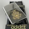 Bật Lửa Zippo Đồng Khối Mạ Chrome Trắng Bóng Logo Quân Sự Đời VI La Mã Sản Xuất Năm 1990 ZL788