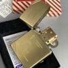 Bật Lửa Zippo Đồng Nguyên Khối Bản Vintage Chặt Góc Đầu Bằng Chủ Đề Nữ Thần Tự Do Liberty Đời IX La Mã Sản Xuất Năm 1993 ZL783