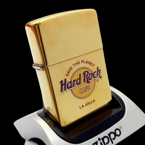 Bật Lửa Zippo Đồng Khối Chủ Đề Hard Rock Cafe Hiếm Gặp, Đời XIV La Mã Sản Xuất Năm 1998 ZL792