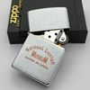 Bật Lửa Zippo Đồng Khối Mạ Chrome Trắng Phay Xước Khắc Ăn Mòn Phủ Sơn Sự Đời XIII La Mã Năm 1997 ZL784