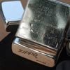 Bật Lửa Zippo Bạc Đúc Nguyên Khối Sterling Đời Cổ Chữ Xéo Năm Thập Niên 1980s ZBU26
