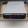 Bật Lửa Zippo Cổ Đồng Khối Mạ Chrome Trắng Trơn Phay Xước Đời 4 Vạch Sắc Năm 1978 ZC488