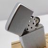 Bật Lửa Zippo Cổ Đồng Khối Mạ Chrome Trắng Trơn Phay Xước Đời 4 Vạch Sắc Năm 1978 ZC488