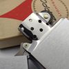 Bật Lửa Zippo Cổ Đồng Khối Mạ Chrome Trắng Trơn Phay Xước Đời 4 Vạch Sắc Năm 1978 ZC488