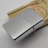 Bật Lửa Zippo Cổ Đồng Khối Mạ Chrome Trắng Trơn Phay Xước Đời 4 Vạch Sắc Năm 1978 ZC488
