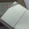 Bật Lửa Zippo Bạc Đúc Nguyên Khối Bản Vintage Chặt Góc Trơn Bóng Sản Xuất Năm 1995 ZB97
