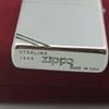 Bật Lửa Zippo Bạc Đúc Nguyên Khối Bản Vintage Chặt Góc Trơn Bóng Sản Xuất Năm 1995 ZB97
