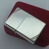 Bật Lửa Zippo Bạc Đúc Nguyên Khối Bản Vintage Chặt Góc Trơn Bóng Sản Xuất Năm 1995 ZB97