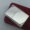Bật Lửa Zippo Bạc Đúc Nguyên Khối Bản Vintage Chặt Góc Trơn Bóng Sản Xuất Năm 1995 ZB97