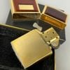 Bật Lửa Zippo Gold Plated Ốp Hổ Phách Hiếm Gặp Đời VII La Mã Năm 1991 ZL805