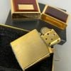 Bật Lửa Zippo Gold Plated Ốp Hổ Phách Hiếm Gặp Đời VII La Mã Năm 1991 ZL805