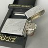 Bật Lửa Zippo Đồng Khối Mạ Chrome Khắc Ăn Mòn Chủ Đề Venetian Bản Slim Hiếm Gặp, Sản Xuất Năm 1998 Đời XIV La Mã ZL804