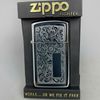 Bật Lửa Zippo Đồng Khối Mạ Chrome Khắc Ăn Mòn Chủ Đề Venetian Bản Slim Hiếm Gặp, Sản Xuất Năm 1987 Đời III La Mã ZL803
