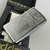 Bật Lửa Zippo Đồng Khối Mạ Chrome Khắc Ăn Mòn Chủ Đề Venetian Bản Slim Hiếm Gặp, Sản Xuất Năm 1987 Đời III La Mã ZL803