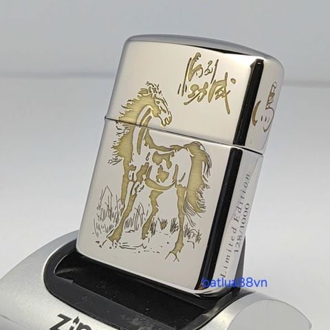 BẬT LỬA ZIPPO ARMOR CHROME BÓNG CHỦ ĐỀ NGỰA ZKC16