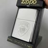 Bật Lửa Zippo Đồng Khối Mạ Chrome Trắng Trơn Bóng Logo Cảnh Sát Đời XIV La Mã Năm 1998 ZL808
