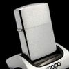 Bật Lửa Zippo Cổ Đồng Khối Mạ Chrome Trắng Trơn Phay Xước Đời 6 Vạch Huyền Năm 1984 ZC489