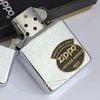 Bật Lửa Zippo Đồng Khối Mạ Chrome Vintage Chặt Góc Phay Xước Trơn 2 Mặt Đời VIII La Mã Năm 1992 ZL809