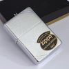 Bật Lửa Zippo Đồng Khối Mạ Chrome Vintage Chặt Góc Phay Xước Trơn 2 Mặt Đời VIII La Mã Năm 1992 ZL809