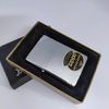Bật Lửa Zippo Đồng Khối Mạ Chrome Vintage Chặt Góc Phay Xước Trơn 2 Mặt Đời VIII La Mã Năm 1992 ZL809