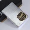 Bật Lửa Zippo Đồng Khối Mạ Chrome Vintage Chặt Góc Phay Xước Trơn 2 Mặt Đời VIII La Mã Năm 1992 ZL809
