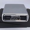 Bật Lửa Zippo Cổ Đồng Khối Mạ Chrome Trắng Trơn Phay Xước Đời 6 Vạch Huyền Năm 1984 ZC489